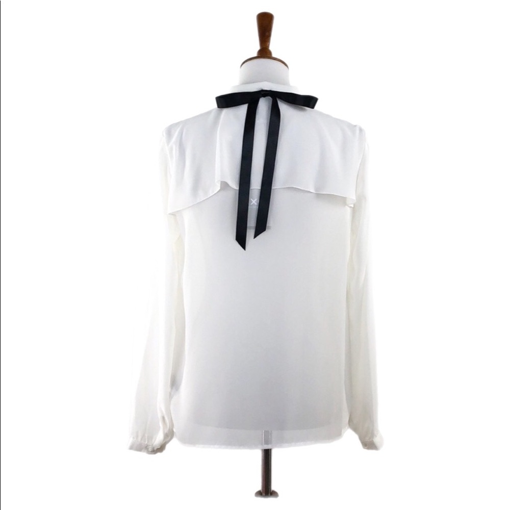 Jason Wu Target White Long Sleeve Collar Blouse - Picture 5 of 9